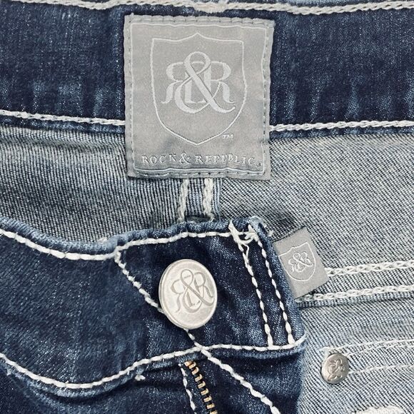 Rock & Republic Bootcut Jeans Men 38x32 Blue Classic Retro Business Casual Denim - Picture 15 of 16